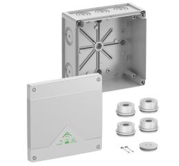 Krabice na omítku Abox 160-L NEW prázdná IP55/IP66 182x182x90mm šedá Spelsberg 81640001