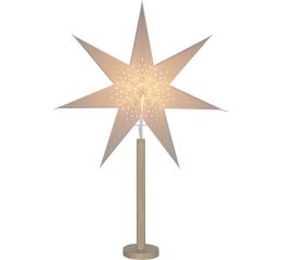 Stolní lampa hvězda ELICE, dřevěná v přírodním odstínu, výška 85cm, StarTrading 234-96