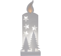 Dekorační plápolající svíce vysoká 36cm na baterie 3xAA, StarTrading 650-17