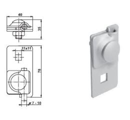 SP Cu svorka připojovací ke spojení kruhového vodiče ke kovovým částem objektu, hromo, Cu