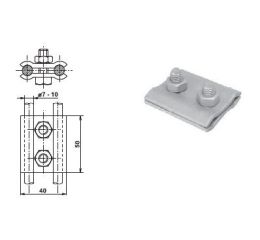 SS svorka spojovací hromosvodní, spojení kruhových vodičů, provedení FeZn