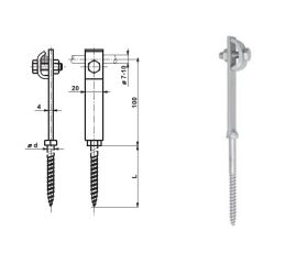 PV 17pppp podpěra vedení FeZn