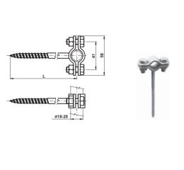 DJDcpp držák jímače a trubky do dřeva, délka 210mm, provedení FeZn