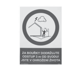 BT P A5 bezpečnostní tabulka plast