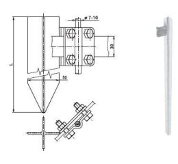 ZT 1,0k zemnící tyč z křížového profilu, délka 1m, provedení FeZn