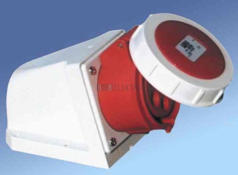 Zásuvka nástěnná 32A, 4pólová 400V IP67 šroubová svorka PCE 1242-6