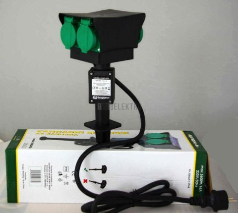 Sloupek zahradní UFON 4 XHWS-F03 4 zásuvky 230V,3600W,IP44