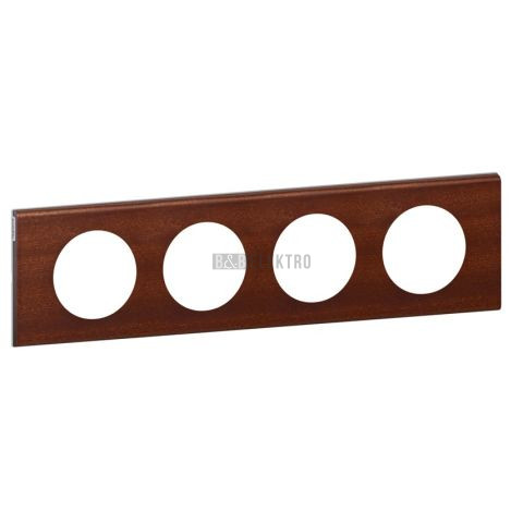 céliane rámeček 4-násobný mahagon dřevo typ 69224 legrand