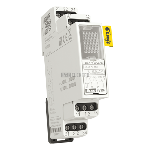 Elko VS316/24 - Bílá Pomocné relé AC/DC 24V