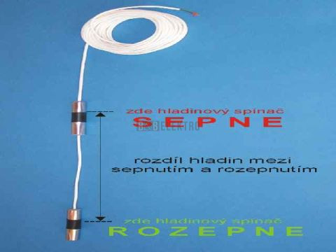 Sonda ovládací S-21/1 délka 21m, rozdíl hladin 100cm k hladinovým spínačům HS elvyk
