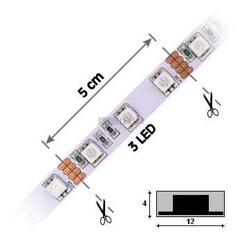 LED pásek 60LED/m, 5050, IP68, teplá bílá, 12V, GEL, 5m
