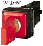 Q25S3-RT ovládací hlavice s klíčem, 3polohová vratná, červená