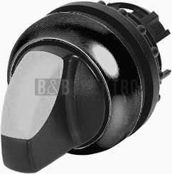 M22S-WK3 hlavice s otočným úchytem 3polohová,vratná funkce,černý čelní kroužek