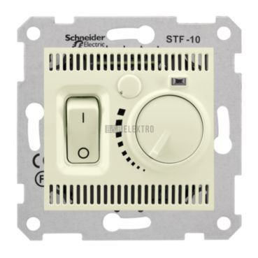 SEDNA SDN6000347 Termostat pro podlahové vytápění otočný s vypínačem, beige  schneider