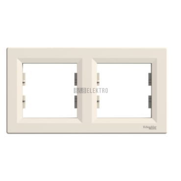 Asfora-EPH5800223 Rámeček dvojnásobný, krémová  schneider