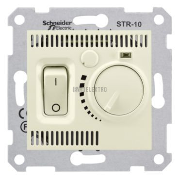 SEDNA SDN6000147 Termostat prostorový otočný s vypínačem, beige  schneider