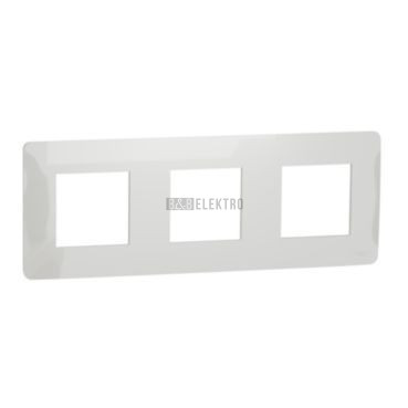 Unica Studio NU200618 Rámeček trojnásobný, bílý, Schneider Electric