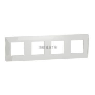 Unica Studio NU200818 Rámeček čtyřnásobný, bílý, Schneider Electric