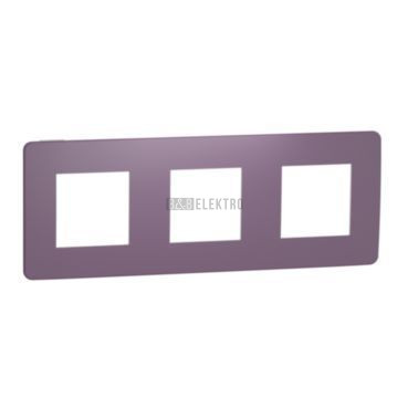 Unica Studio Color NU280614 Rámeček trojnásobný, plum/bílý, Schneider Electric
