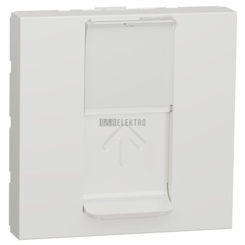 Unica NU344918 Zásuvka datová 1xRJ45 Kat.6A FTP, 2M, Bílá, Schneider Electric