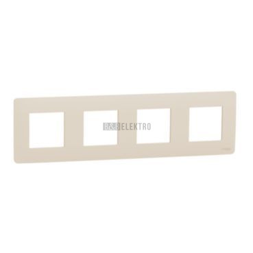 Unica Studio NU200844 Rámeček čtyřnásobný, béžový, Schneider Electric