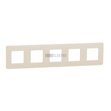 Unica Studio NU201044 Rámeček pětinásobný, béžový, Schneider Electric