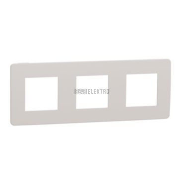 Unica Studio Color NU280624 Rámeček trojnásobný, světle šedý/bílý, Schneider Electric