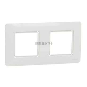 Unica Studio Outline NU230418 Rámeček dvojnásobný, bílý, Schneider Electric