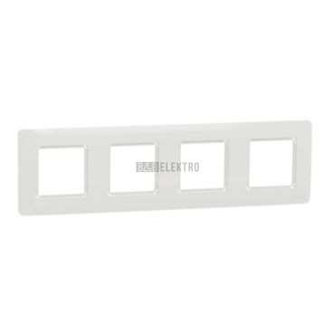 Unica Studio Outline NU230818 Rámeček čtyřnásobný, bílý, Schneider Electric