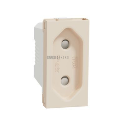 Unica NU303144 Zásuvka 230V/10A pro ploché vidlice, 1-modul, béžová, Schneider Electric