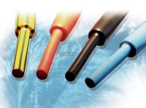 Hadička smršťovací  4,8/2,4mm hnědá ET100 smrštění 2:1 elematic délka 1m bez lepidla