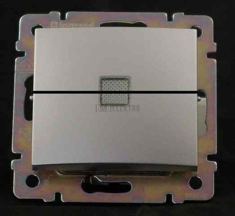 Valena spínač č.6+6 střídavý s podsvětlením stříbrná typ 770212 Legrand