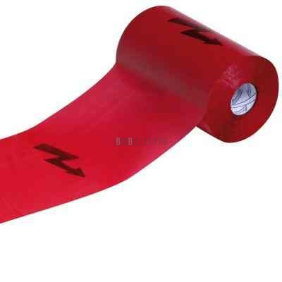 Folie BLESK 22cm/100m červená, polyetylenová páska s bleskem 611MT