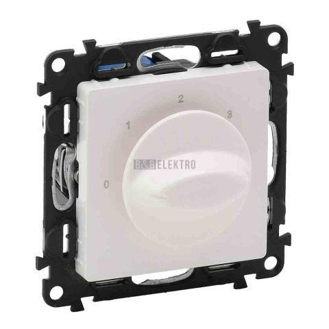 Valena LIFE přepínač 4 polohy pro ovládání ventilátoru bílý typ 752132 s krytkou legrand