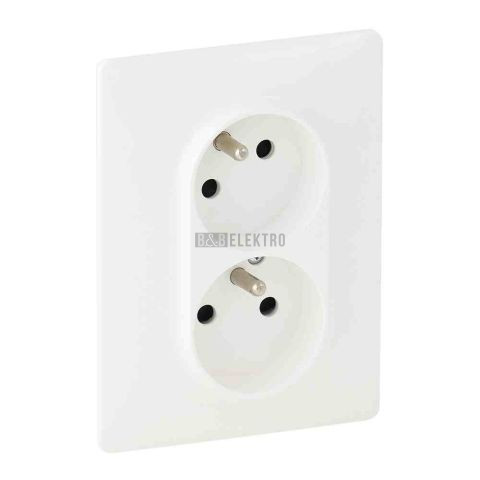 Valena LIFE zásuvka dvojnásobná 2x2P+T s clonkami bílá Legrand 753186
