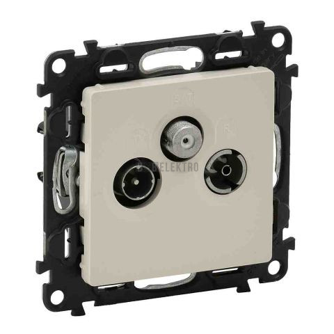 Valena LIFE  zásuvka TV-RD-SAT koncová útlum 1,5dB HVĚZDA béžová typ 753252 legrand