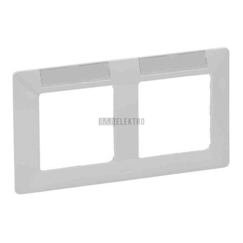 Valena LIFE rámeček dvojnásobný bílý s držákem štítků vodorovný Legrand 754012