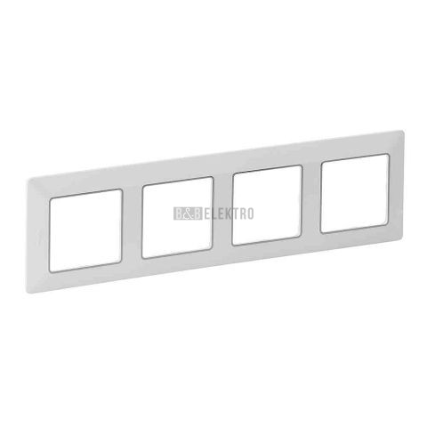 Valena LIFE rámeček čtyřnásobný bílý s chrom proužkem vodorovný i svislý Legrand 754034