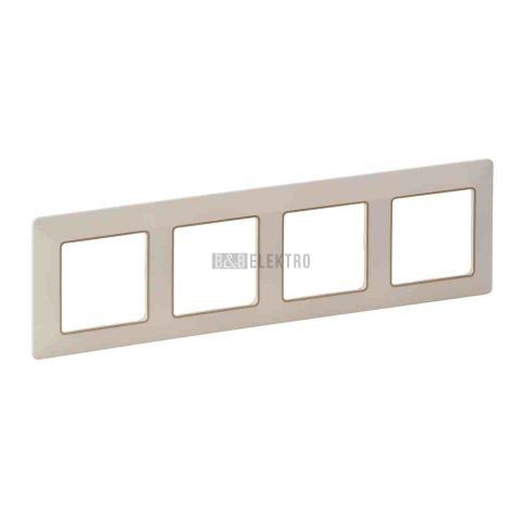 Valena LIFE rámeček čtyřnásobný béžový se zlatým proužkem vodorovný i svislý Legrand 754064
