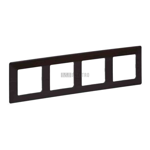 Valena LIFE rámeček čtyřnásobný dřevo tmavé vodorovný i svislý Legrand 754174