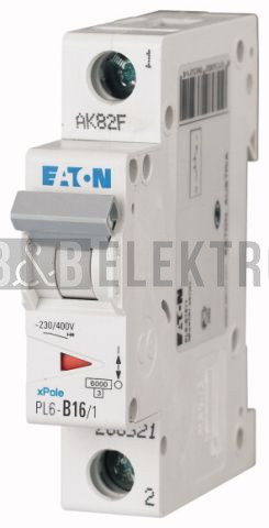 Jistič    2A, PL6- 2/1/B (6kA) Eaton 286516