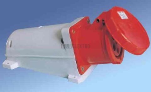 Zásuvka nástěnná 63A, 5pólová 400V IP67 šroubová svorka PCE 135-6