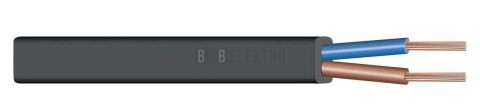 Kabel H03VVH2-F 2 x 0,75 PVC ohebný flexibilní černý plášť