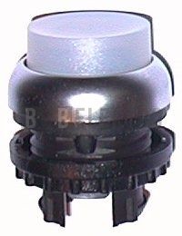 M22-DRLH-W tlačítko zvýšené s aretací prosvětlené bílé