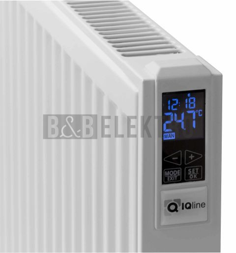 Olejový radiátor  500W 61x50x7cm bílý deskový elektrický IQ Line Touch 230V