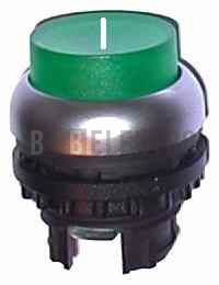 M22-DH-G-X1 tlačítko zvýšené bez aretace zelené s popisem