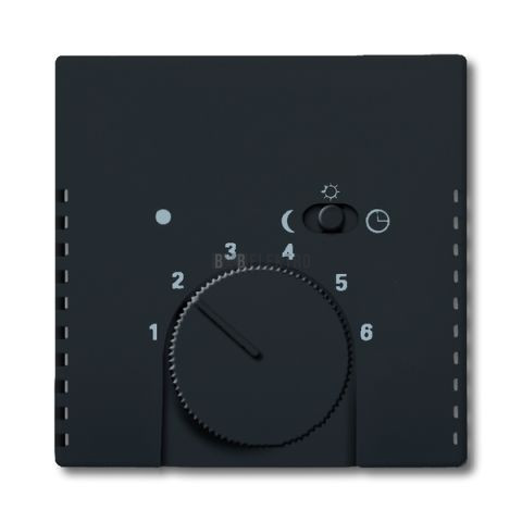 Future® linear, Busch-axcent® kryt termostatu s otočným ovládáním 2CKA001710A3909 mechová černá ABB