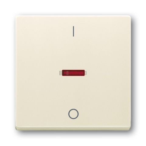 Future® linear, Solo®, Solo® carat kryt jednoduchý s potiskem a červeným průzorem 2CKA001751A2742 slonová kost ABB