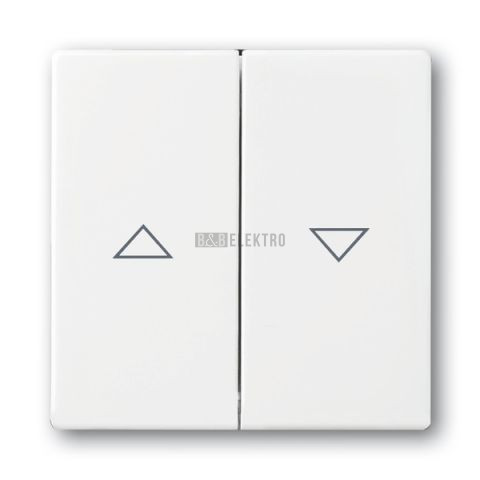 Future® linear, Solo®, Solo® carat, Busch-axcent® kryt žaluziového spínače dělený s potiskem 2CKA001751A2756 studio bílá ABB