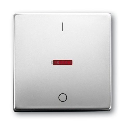 Future® linear kryt jednoduchý s potiskem a červeným průzorem 2CKA001751A2961 ušlechtilá ocel ABB